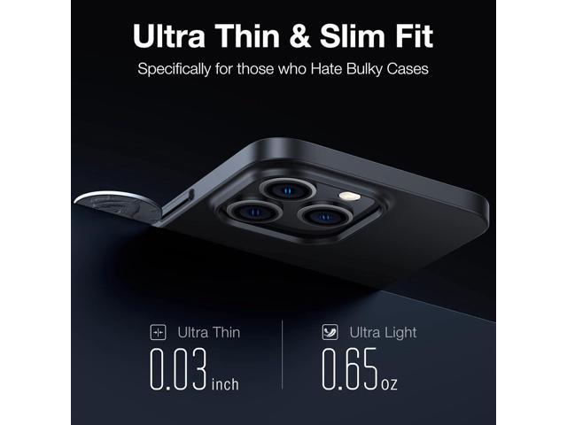 Slim Fit Designed for iPhone 14 Pro Max Case 6.7 inch, Ultra-Thin 14 Pro Max Case 2022, Lightweight Hard PC Cover Phone Cases, Black, OriginFit