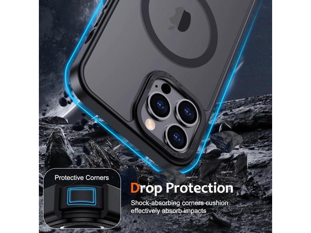 Anuck for iPhone 13 Pro Max Case Magnetic Phone Case [Compatible with MagSafe] Soft TPU Bumper Hard Translucent Matte Back Slim Fit Shockproof...