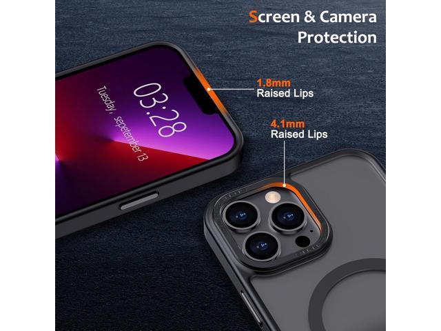 Anuck for iPhone 13 Pro Max Case Magnetic Phone Case [Compatible with MagSafe] Soft TPU Bumper Hard Translucent Matte Back Slim Fit Shockproof...