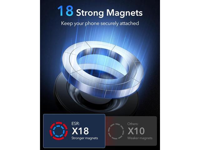ESR Dashboard Magnetic Phone Holder for Car, for MagSafe Car Mount, Windshield Magnetic Car Mount for iPhone 16/15/14/13/12, Samsung Galaxy S25,...