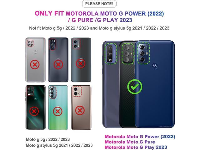LeYi for Motorola Moto G Play 2023 Phone Case, Moto G Pure/G Power Case 2022 with 2 Pcs Tempered Glass Screen Protector, Military-Grade Protective...