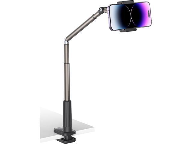 JSAUX Phone Holder for Desk and Bed Compatible with iPhone 16 15 14 13 12 Overhead Phone Mount Gooseneck Phone Stand Flexible 360 Lazy Long Arm...