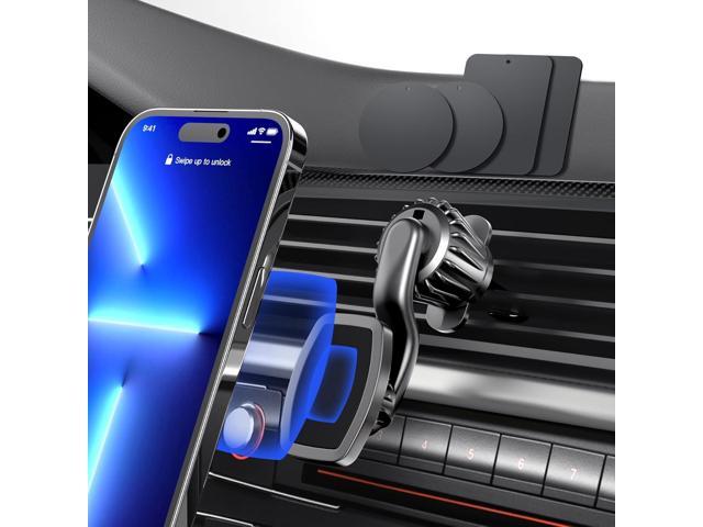 Magnetic Car Phone Holder Mount, Upgraded Clip Car Cell Phone Holder, 360° Strong Magnet Phone Holder for Car, Phone Mount for Car Vent Compatible...