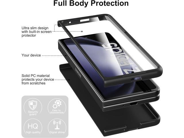 Foluu Slim Fit Case for Samsung Galaxy Z Fold 5 Case, with Front Built-in Screen Protector, Ultra Thin Matte PC Protective Cover for Samsung Galaxy...