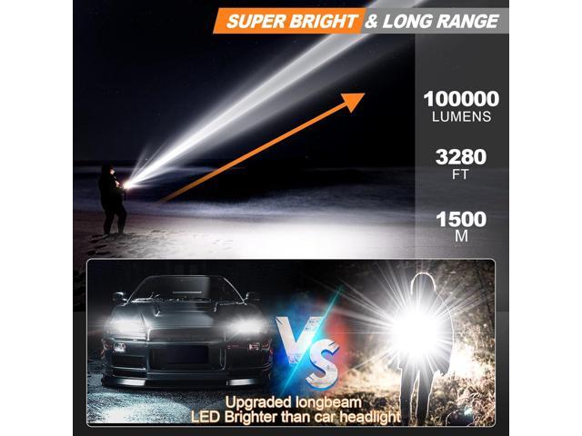 MOREVAC Flashlights High Lumens Rechargeable- 100,000LM Super Bright Tactical Magnetic LED Flashlight,Powerful Flash Light with 8...