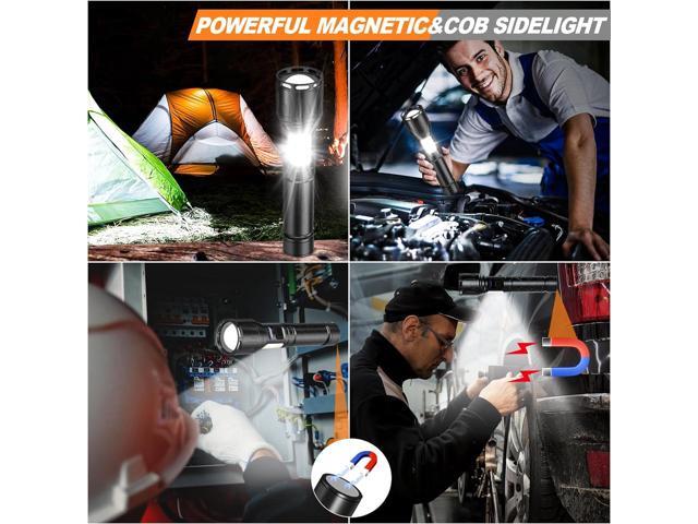 MOREVAC Flashlights High Lumens Rechargeable- 100,000LM Super Bright Tactical Magnetic LED Flashlight,Powerful Flash Light with 8...