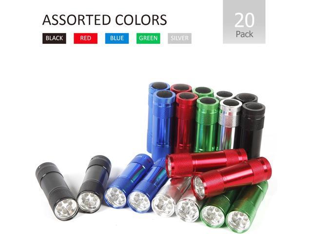 FASTPRO 20-Pack Aluminum 6-LED Flashlights Set with Lanyard and AAA Batteries Included and Pre-Installed