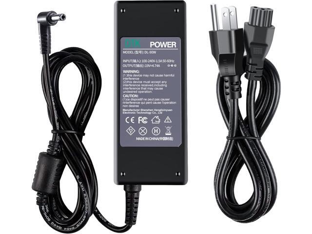 Dtk 19V 4.74A 90W for Asus Toshiba Ac Adapter Laptop Computer Charger Notebook PC Power Cord Supply Source Plug Connector Tip: 5.5 x 2.5mm (Do Not...
