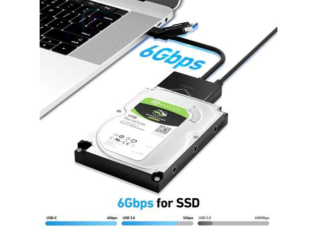 BENFEI SATA to USB 3.0 Cable, USB 3.0 to SATA III Hard Drive Adapter Compatible for 2.5 3.5 Inch HDD/SSD Hard Drive Disk with 12V/2A Power Adapter,...
