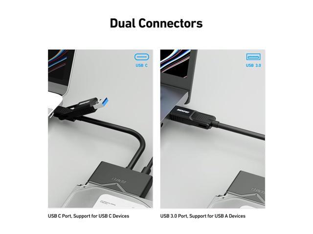 BENFEI SATA to USB 3.0 Cable, USB 3.0 to SATA III Hard Drive Adapter Compatible for 2.5 3.5 Inch HDD/SSD Hard Drive Disk with 12V/2A Power Adapter,...