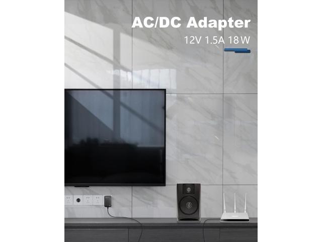 DC 12 Volt 1.5 Amp Switching Power Supply, 100-240V 50-60Hz AC to DC 12V 1.5A 18W Power Supply Cord Adapter with 5.5mm x 2.5mm Barrel, and 10 More...