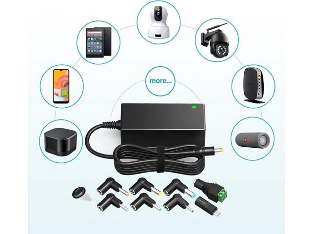 POWSEED Universal AC Adapter 45W 5V 6V 7.5V 9V 12V 13.5V 15V DC Power Supply 1A 2A 3A for Household Electronics Routers CCTV IP Cameras Speaker LED...