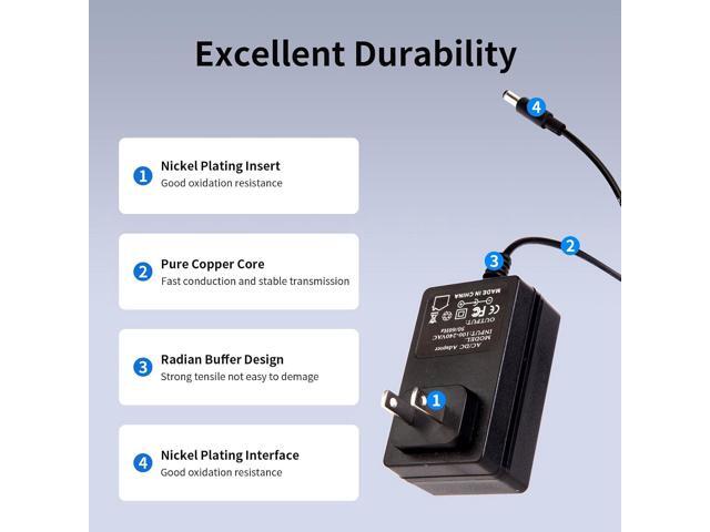 15V 1.5A Power Supply AC DC Adapter with 8 Interchangeable DC Plug, Universal DC in 15 Volt 1.5 Amp Power Cord, Charger 100-240v, 50/60HZ,...