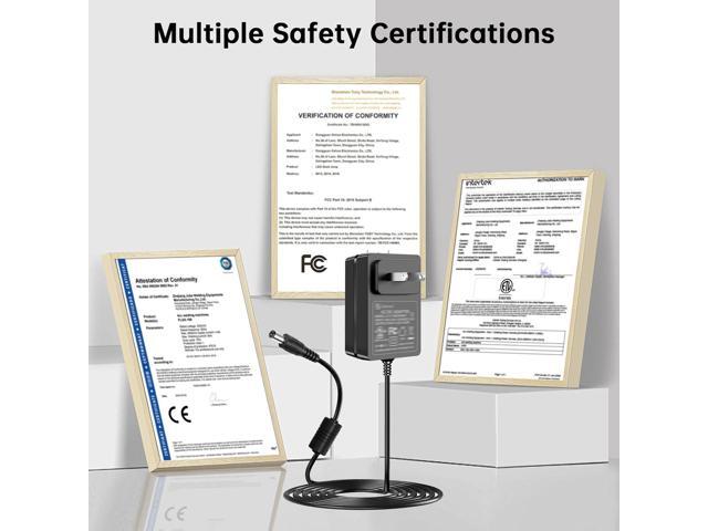 Gonine 24V 1.5A 1A Power Supply Cord UL Certificate, 24Vdc AC to DC Power Adapter, Compatible for 24 Volts 1500ma 1000ma 500ma LED Floor Lamp LED...