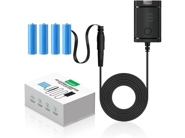 Lenink Adjustable AC Power Supply Adapter for 2 AA 3 AA 4 AA Batteries, 3V, 4.5V, 6V, AA Battery Replacement Adapter for LED Lights, Decorations...