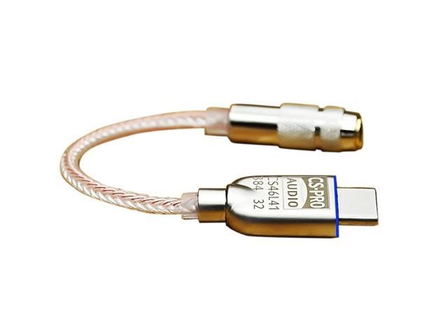 Type-C to 3.5mm HiFi Digital Headphone Amplifier Cs46L41 Chip Decoding DAC Audio Adapter Cable Android Win10