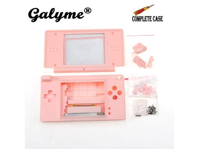Pink Replacment Housing Cover Case Plastic Shell Nintendo DS Lite DSL NDSL Game Console With Screws X/Y Screwdrivers