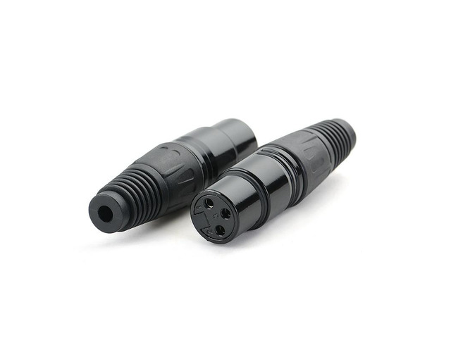 1 Pair Cannon Male and Female 3 Pin Microphone Audio AV Cable Plug Mic Connectors Cannon Cable Terminals Sound Plug(FeMale)