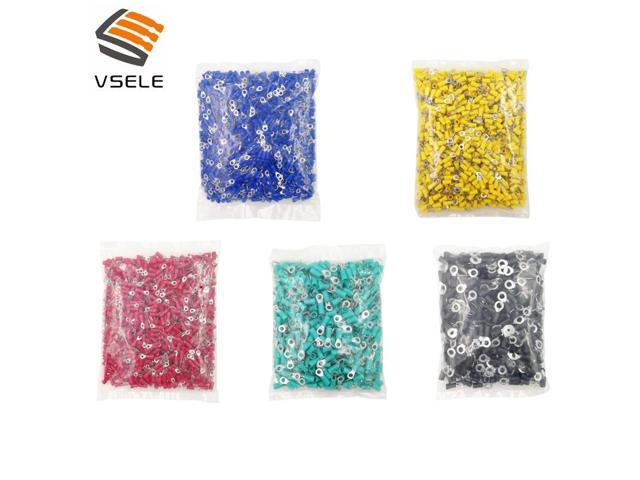 First picture~ 500Pcs/pack ring crimp insulation terminal RV5.5-5 for 4-6mm2 wire cable connector( RV5.5-5 red )