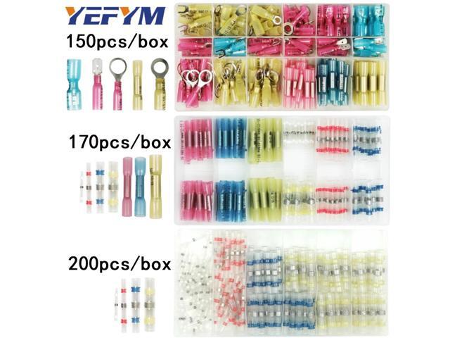 First picture~Heat shrink wire connector terminals and Solder ring terminals waterproof seal cable wire Electrical terminals Various boxes(Red...