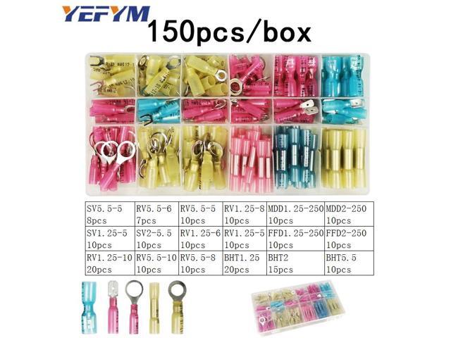 First picture~Heat shrink wire connector terminals and Solder ring terminals waterproof seal cable wire Electrical terminals Various boxes(Red...