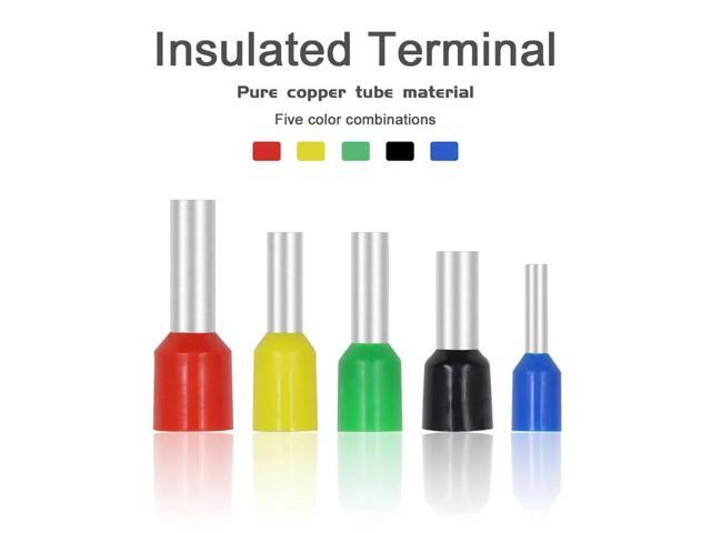 First picture~Boxed tubular terminal various styles electrical wiring connector crimping insulated tube terminals set for 0.5mm²-10mm² wire(Red...