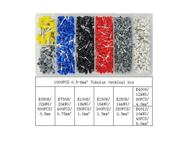 First picture~Tube Type Terminal E0508 E7508 E1008 E1508 E2508 E4009 E6012 E1012 Crimping Insulated Ferrule Copper Terminal Wire Connector(Brown...