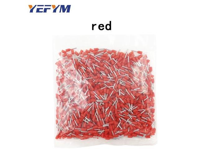 First picture~1000Pcs/lot tube insulating terminals E0512 E7512 E1012 E1512 E2512 E4012 E6018 insulated cable wire crimp connector( E7512 red )