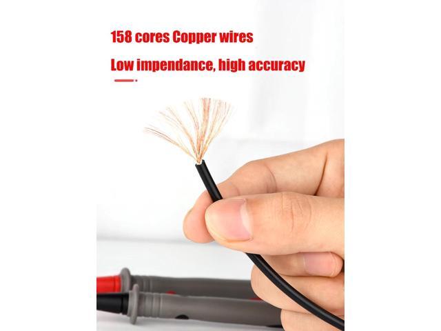 First picture~Multimeter Test Lead Soft Silicone 158 cores Copper Wire Low Impendance Universal Digital Multimeter probe Test Leads Needle...