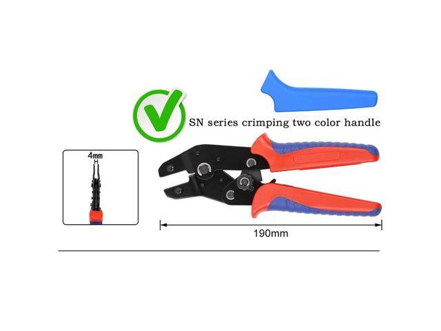First picture~SN/4mm crimping pliers jaw for TAB 2.8 4.8 6.3 C3 XH2.54 2510 plug insulation tube terminal tools jaw width 4mm/pliers 190mm(Red...