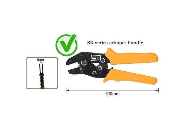 First picture~SN/6mm Crimping pliers SN jaw jaw width 6mm/pliers 190mm for TAB 2.8 4.8 6.3/C3 XH2.54 3.96 2510 plug spring SN-48B SN-28B(Gold...