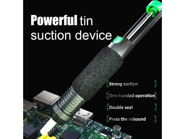 First picture~ powerful Desoldering pump Suction Tin Sucker pen Vacuum Soldering Iron Desolder Gun plastic Removal Hand Welding Tool(Silver with...