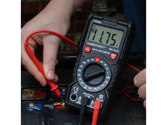 First picture~ Handheld Digital Multimeter 600V 10A AC DC Voltage Current Ohm Hz True RMS Capacitance DMM C/F Tester Multitester(Brown HT113A...