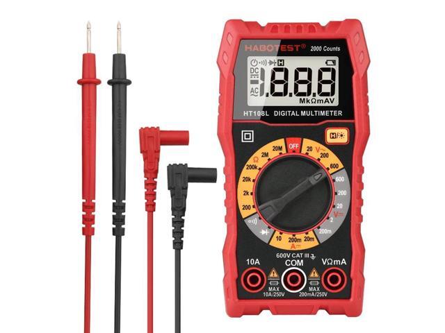 First picture~Multimètre HT108 Digital Multimeter Esr Meter AC DC Voltage Current Ohm Automotive Electrician Tools Dmm 2000 Counts(Brown HT108L...