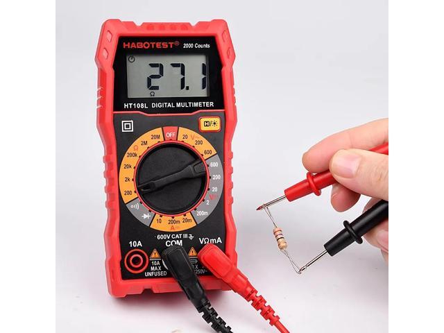 First picture~Multimètre HT108 Digital Multimeter Esr Meter AC DC Voltage Current Ohm Automotive Electrician Tools Dmm 2000 Counts(Brown HT108L...