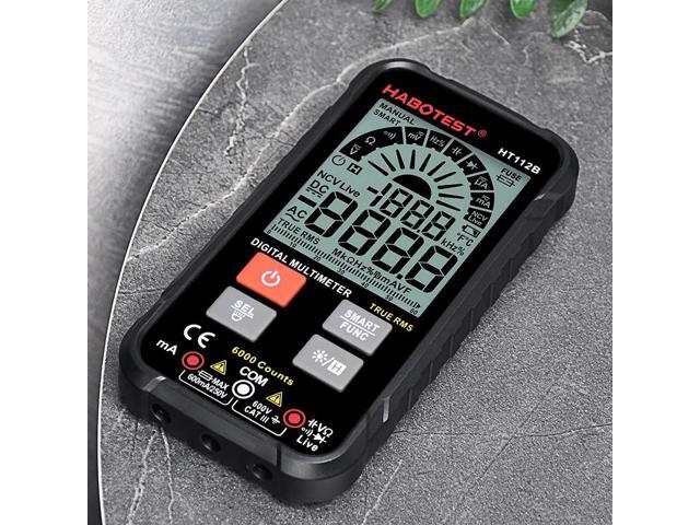 First picture~ Multimeter professional Smart Intelligent Multitester Ohm Capacitance Hz AC DC Voltage Current NCV Multimetro Tester(Brown HT112B...