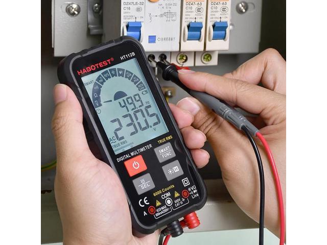 First picture~ Multimeter professional Smart Intelligent Multitester Ohm Capacitance Hz AC DC Voltage Current NCV Multimetro Tester(Brown HT112B...