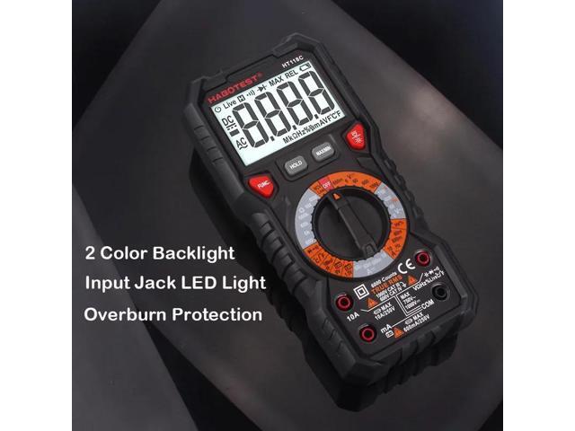 First picture~ HT118C profesional NCV Digital Multimeter 6000 Counts AC DC Multitester Frequency Transistor Capacitance Tester()