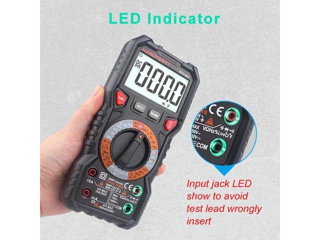 First picture~ HT118C profesional NCV Digital Multimeter 6000 Counts AC DC Multitester Frequency Transistor Capacitance Tester()
