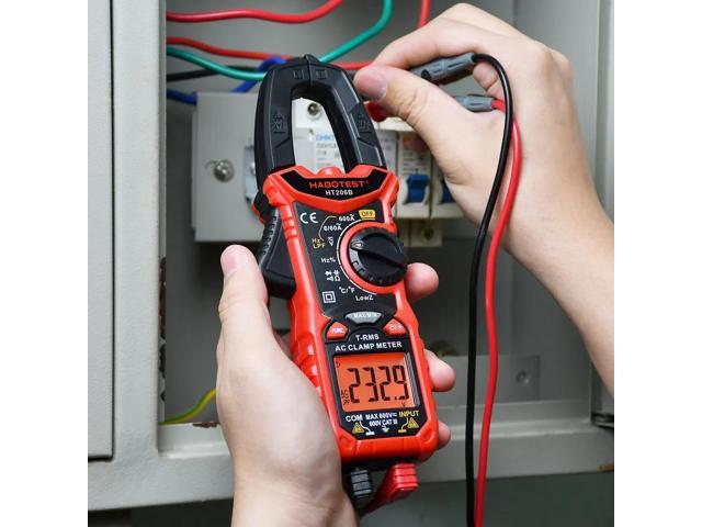 First picture~ HT206B Digital Clamp Meter True Rms Capacitance Hz Ohm Frequency Temp pinza Amperimetrica Multimeter Clamp Tester