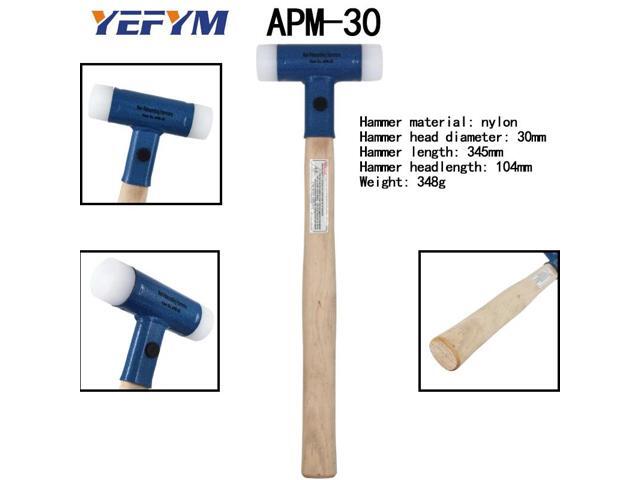 First picture~Double Face Tap Nylon Hammer 30mm-60mm For Multifunctional hand tool hard plastic and Walnut wood handle diameter tools(Weight:...