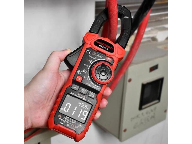 First picture~Clamp Multimeter DC Curent Clamp Meter Digital professional True RMS Capacitance AC DC Ohm Hz C/F pinza Amperimetrica Tester(Gold...