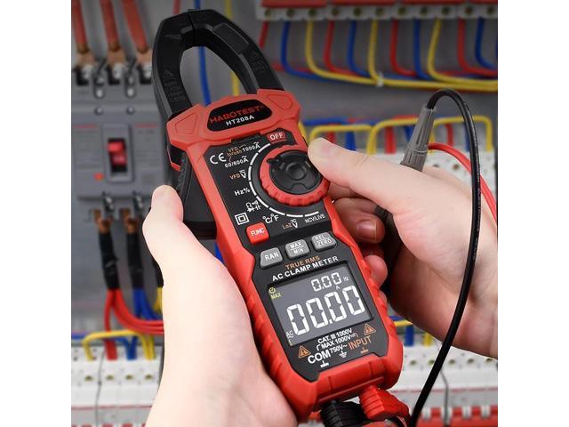 First picture~Clamp Multimeter DC Curent Clamp Meter Digital professional True RMS Capacitance AC DC Ohm Hz C/F pinza Amperimetrica Tester(Gold...