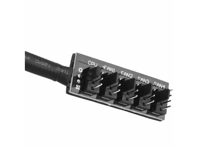 PC Fan Power 1 Female To 5 Male 4-pin Socket Fan Hub Splitter Cable Cooler USA