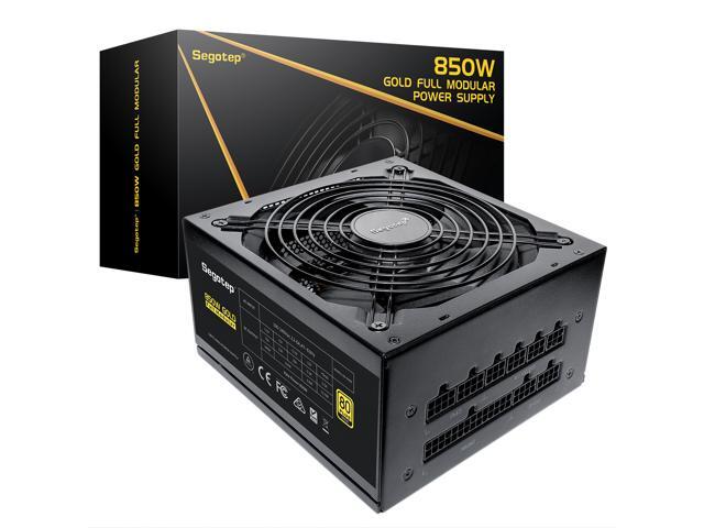Segotep 850W ATX 3.0 Power Supply, Full Modular 80 Plus Gold, PCIe 5.0 12+4PIN port and Dual 6+2Pin ports, Suitable for ALL Graphics Cards, Native.
