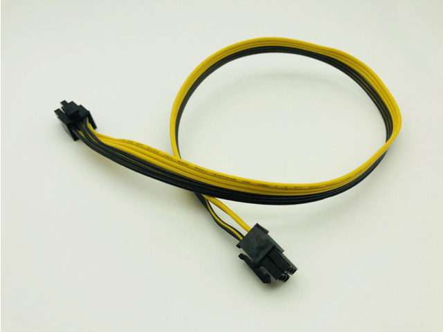 10PCS 6Pin Power Supply Cable Adapter PCIe PCI-Express Extension Cable 6 Pin Male to Male Cables 18AWG Line for BTC Mining Miner