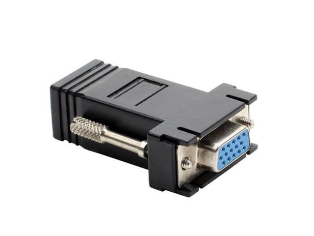 1PCS VGA To RJ45 Adapter Network Extender Network Cable To Transmit VGA Signal VGA To Network Cable Extension 15 Holes