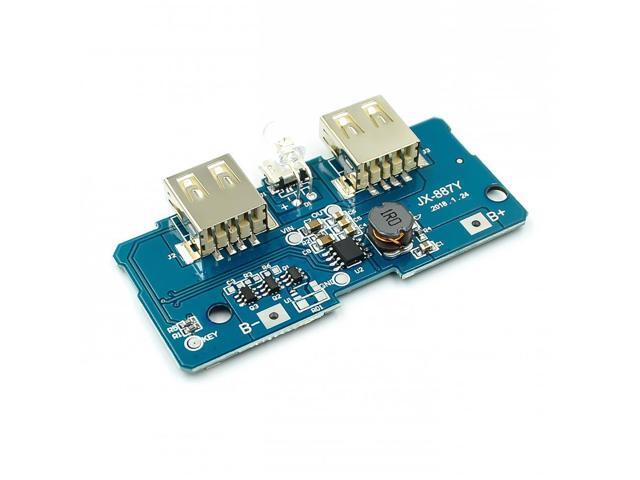 5V 2A Power Bank Charger Module Charging Circuit Board Step Up Boost Power Supply Module 2A Dual USB Output 1A Input