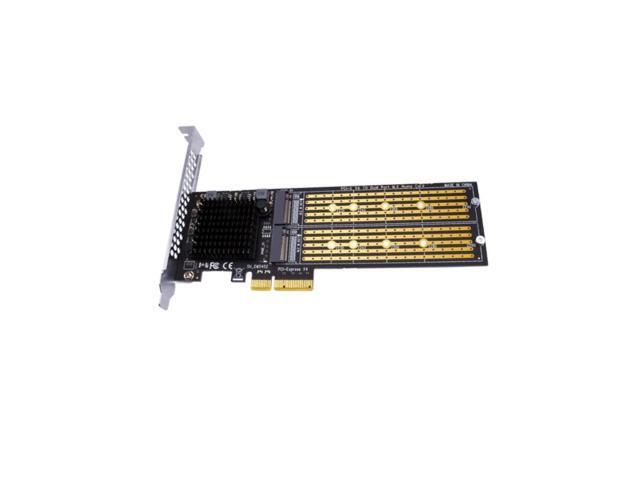PCI Express Expansion Card PCI-E to M2 Controller PCIe X4 to M.2 NVME Dual Disk Adapter Add On Cards For 2230-22110 SSD
