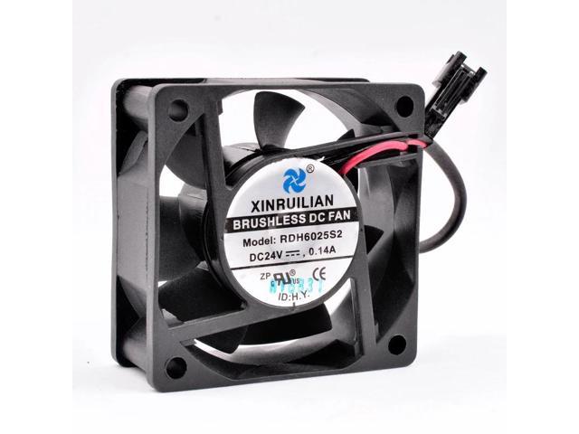 RDH6025S2 6cm 60mm fan 60x60x25mm DC24V 0.14A 2 wires 2 ball bearings for the cooling fan of the inverter
